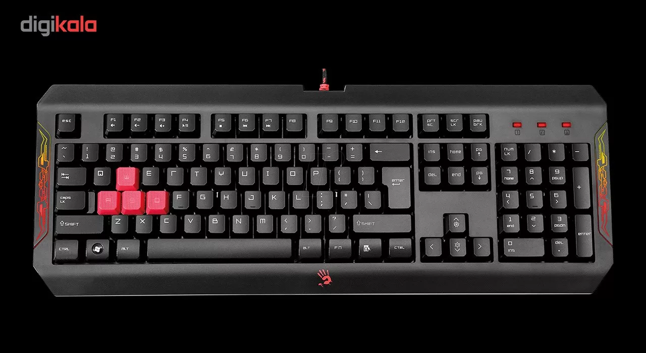 کیبورد مخصوص بازی ای فورتک مدل Q100