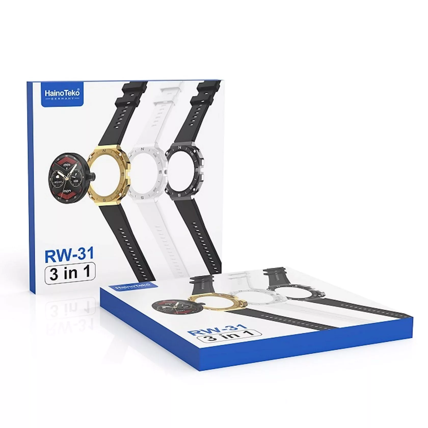 ساعت هوشمند هاینو تکو مدل MMD SMART RW LIGHT 31 WEIGHT  دارای قابلیت های صفحه نمایش رنگی، صفحه نمایش لمسی، کنترل موسیقی (Music Player)، پشتیبانی از زبان فارسی در منو و سیستم‌عامل بند سیلیکون