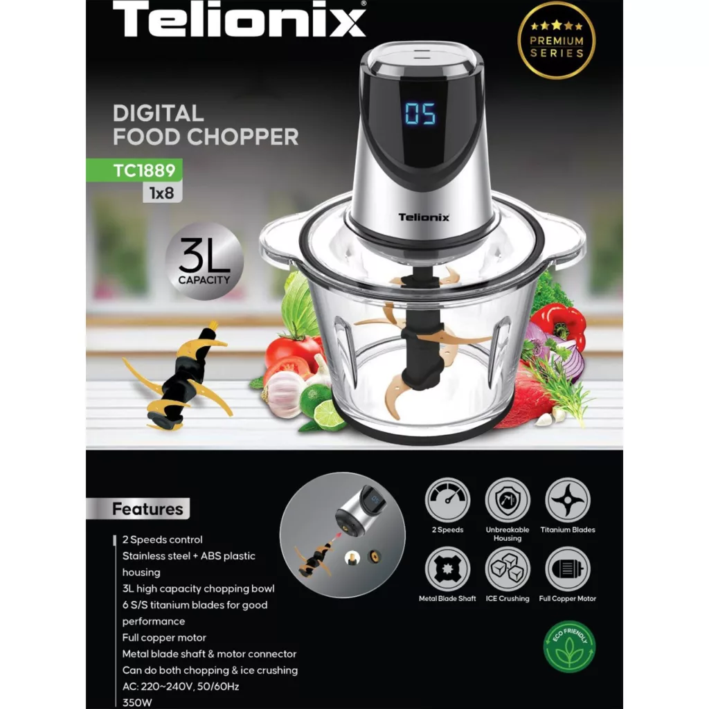 خردکن 3 لیتری تلیونیکس مدل 1889