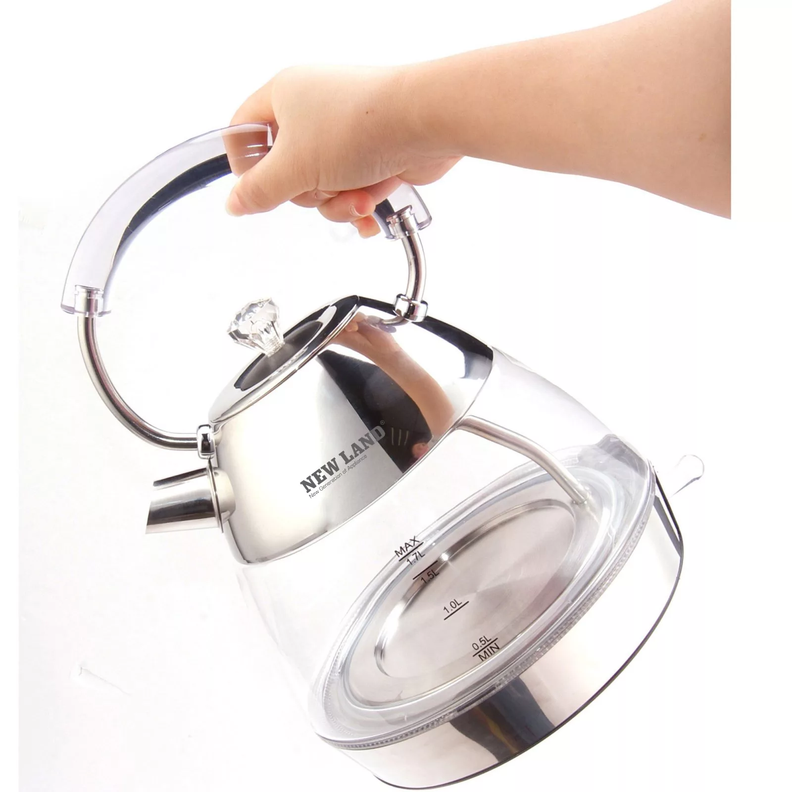 کتری برقی نیولند مدل NL-3076SS گنجایش 1.7 لیتر