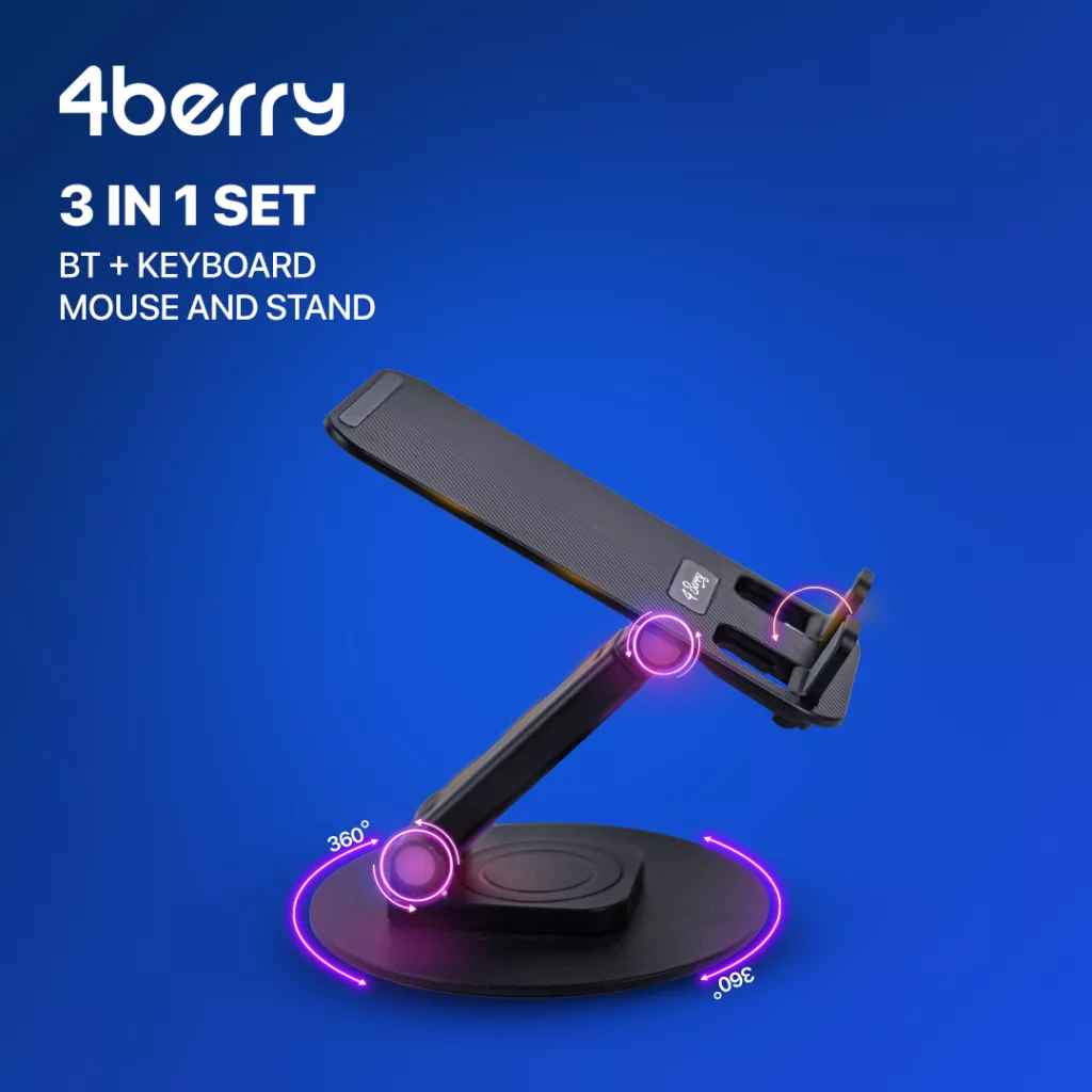 کیبورد و ماوس فوربری مدل BBWL-01 به همراه پایه نگهدارنده گوشی موبایل