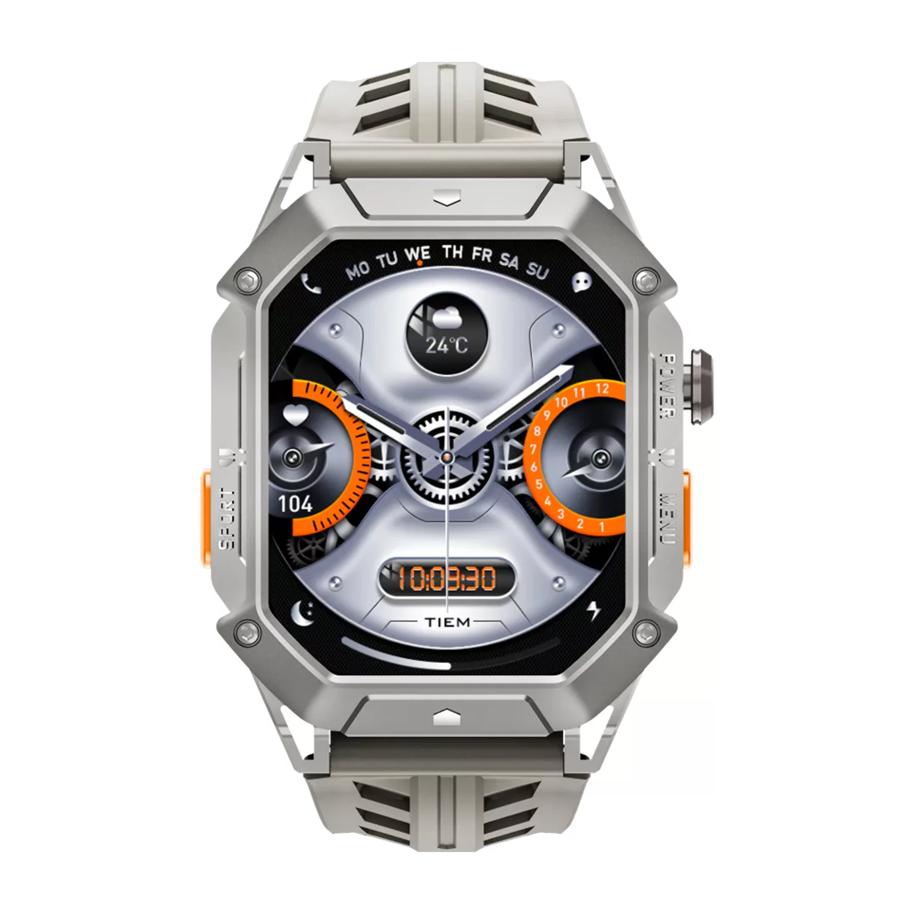 ساعت هوشمند 52 میلی‌متری هایلو مدل IRON N1 با بند سیلیکونی