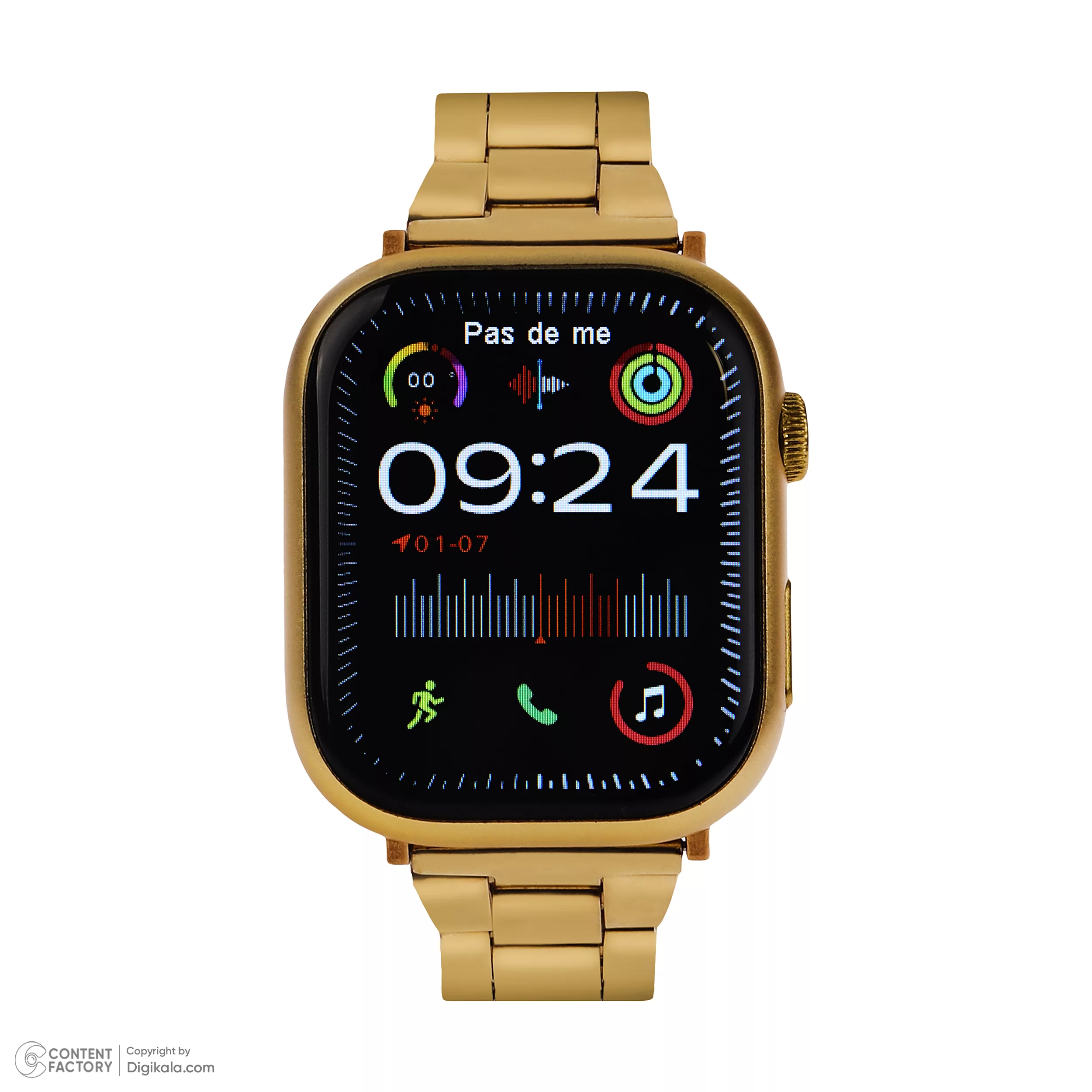 ساعت هوشمند مدل C9 PRO دارای قابلیت های صفحه نمایش رنگی، صفحه نمایش لمسی، قابلیت تغییر طرح ساعت یا تم، قابلیت مکالمه از طریق بلوتوث بند فلز