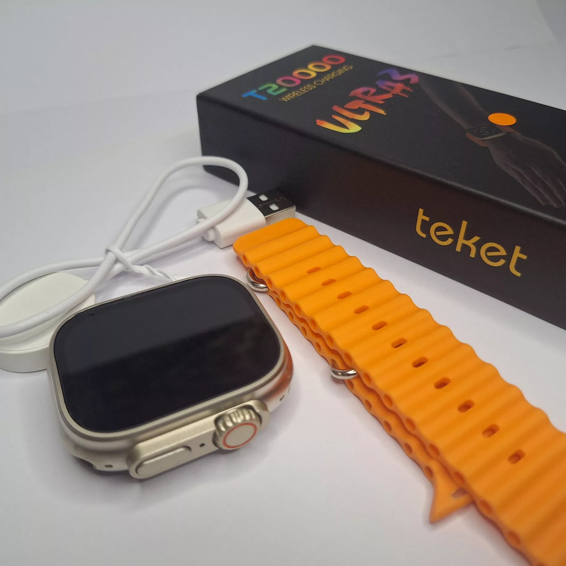 ساعت هوشمند 49 میلیمتری مدل T20000 ultra3 با بند سیلیکونی