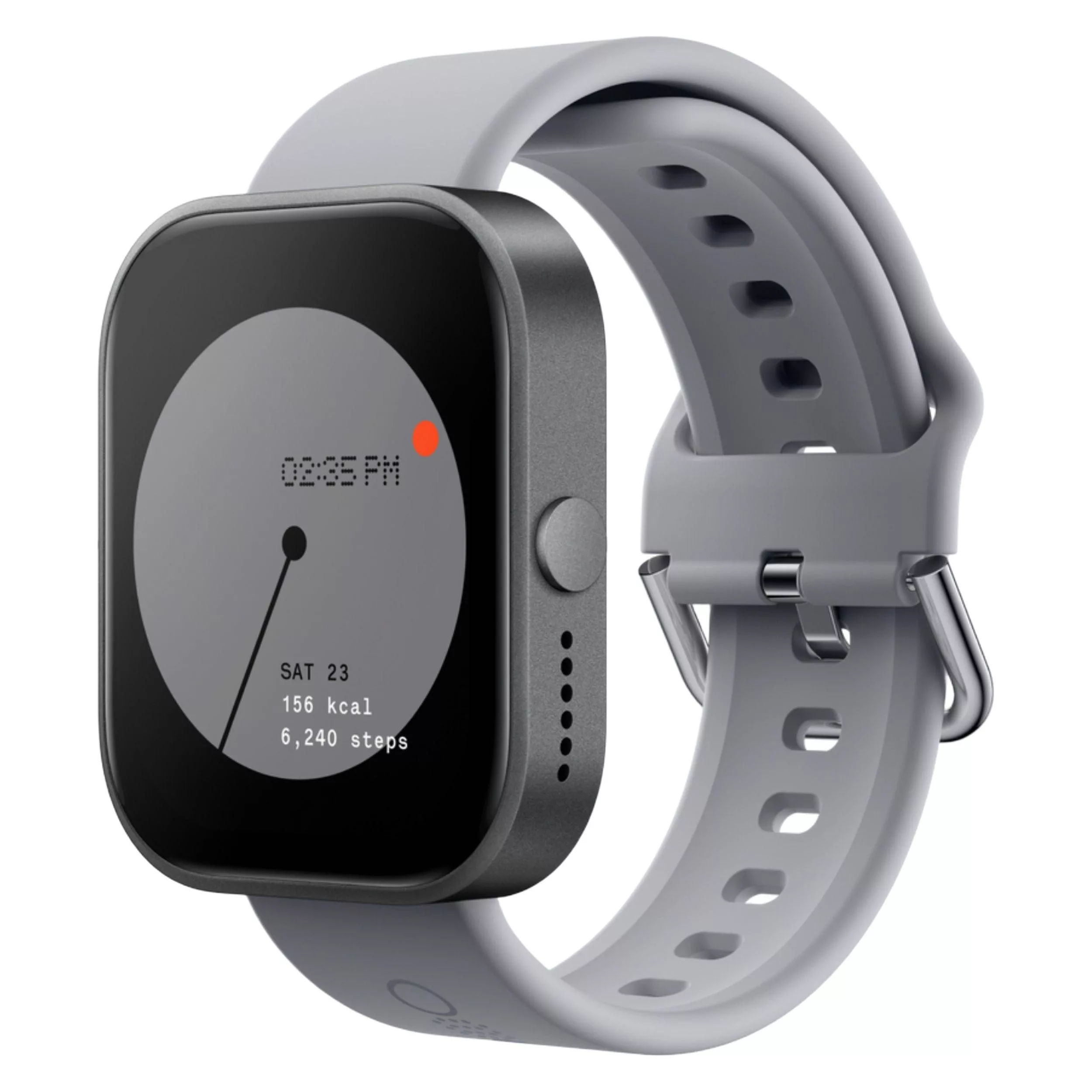 ساعت هوشمند ناتینگ مدل  Nothing CMF Watch Pro دارای قابلیت های صفحه نمایش رنگی، صفحه نمایش لمسی، کنترل سطح اکسیژن خون بند سیلیکون