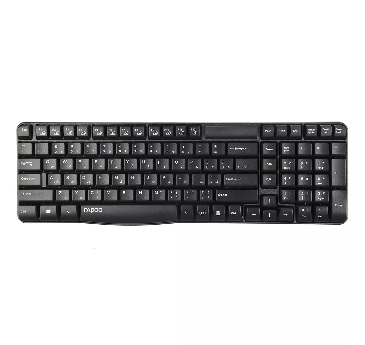 کیبورد بی‌سیم رپو مدل E1050 به همراه حروف فارسی