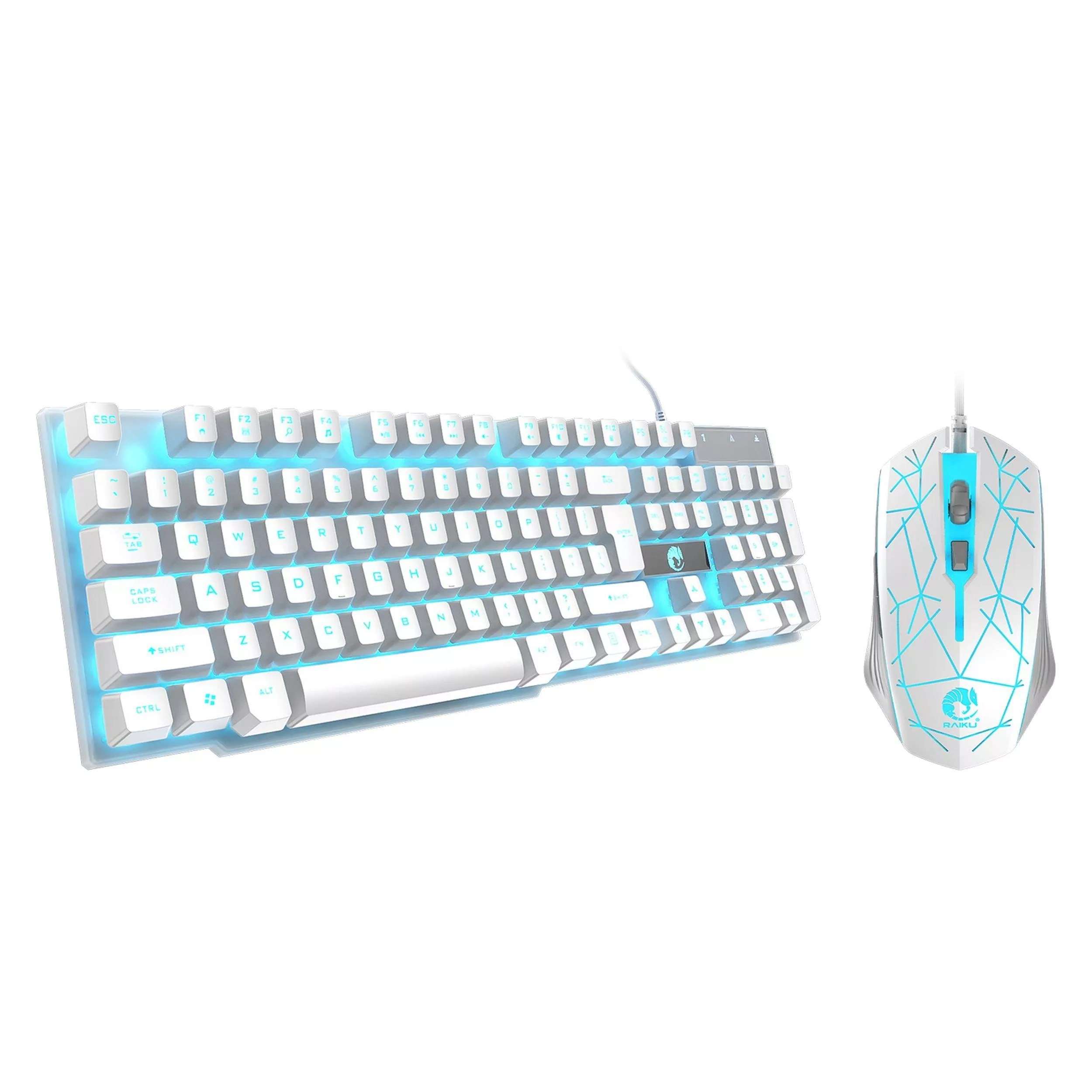 ست گیمینگ رایکو مدل T28 کد 2024-WHITE BLUE