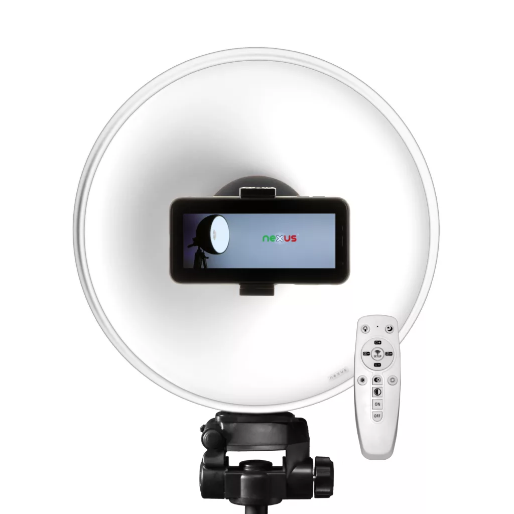 رینگ لایت نکسوس مدل  HS200WH-W به همراه هولدر موبایل