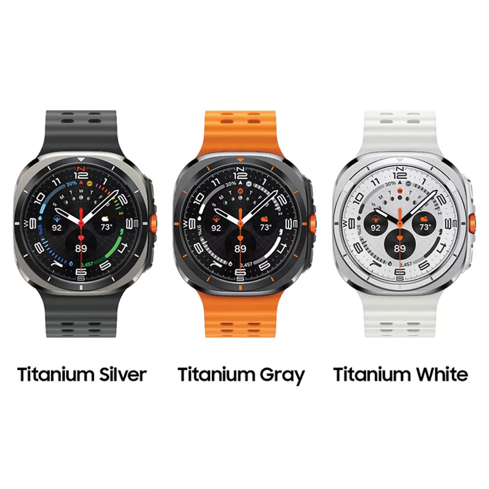 ساعت هوشمند سامسونگ مدل Galaxy Watch Ultra دارای قابلیت های کنترل موسیقی (Music Player)، قابلیت مکالمه از طریق بلوتوث، قابلیت تغییر طرح ساعت یا تم، صفحه همیشه روشن (Always-on Display)، پشتیبانی از دستیار صوتی بند سیلیکون