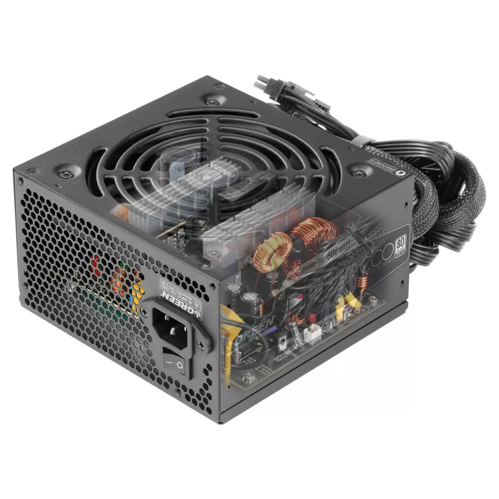 منبع تغذیه کامپیوتر گرین مدل GP600A-ECO Rev3.1