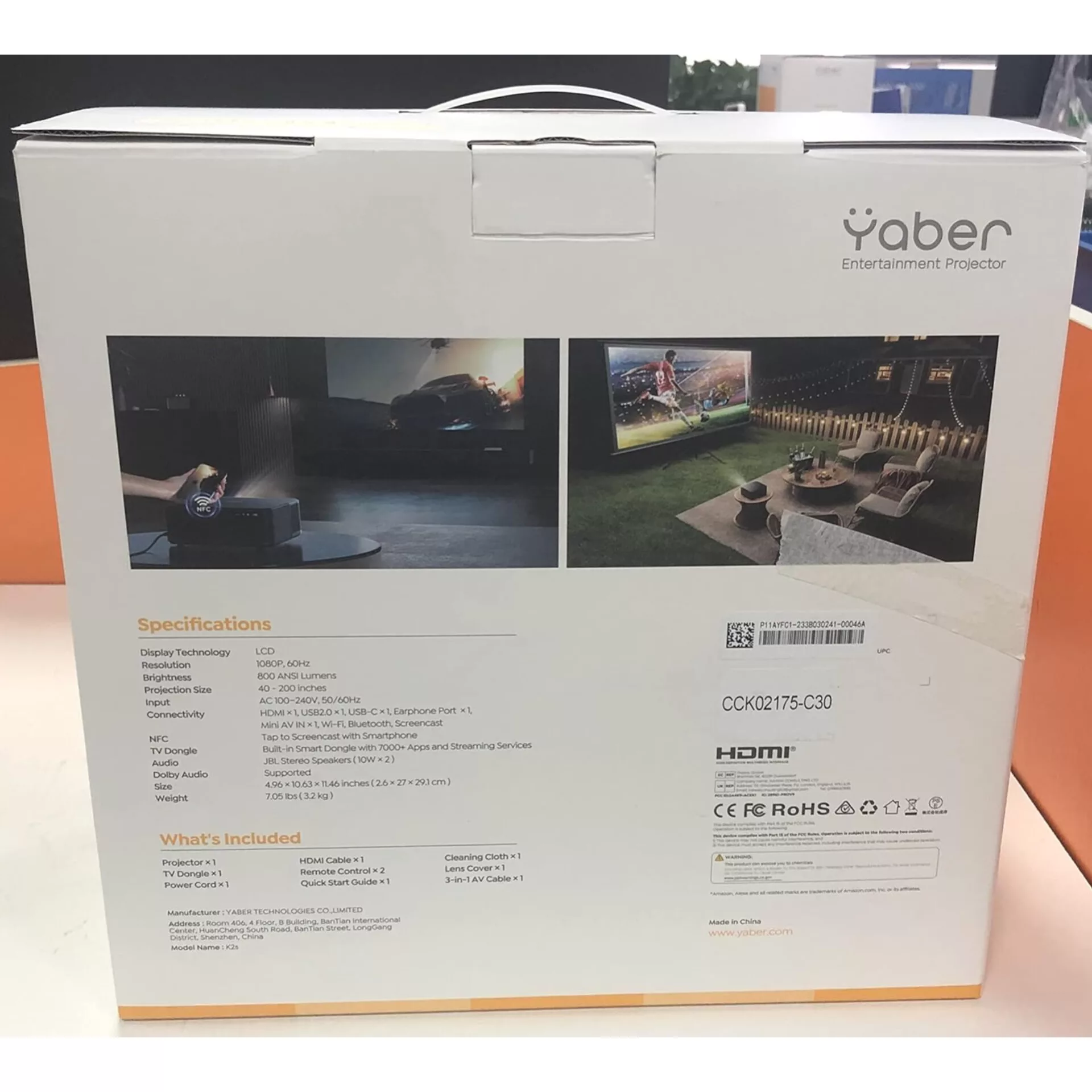 ویدیو پروژکتور فول اچ دی 60HZ یابر مدل K2S