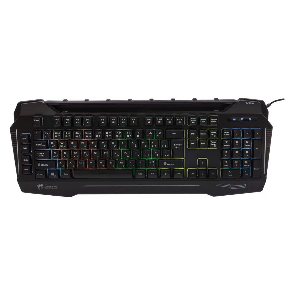 کیبورد گیمینگ گرین مدل GK702-RGB، Full-Size نورپردازی RGB