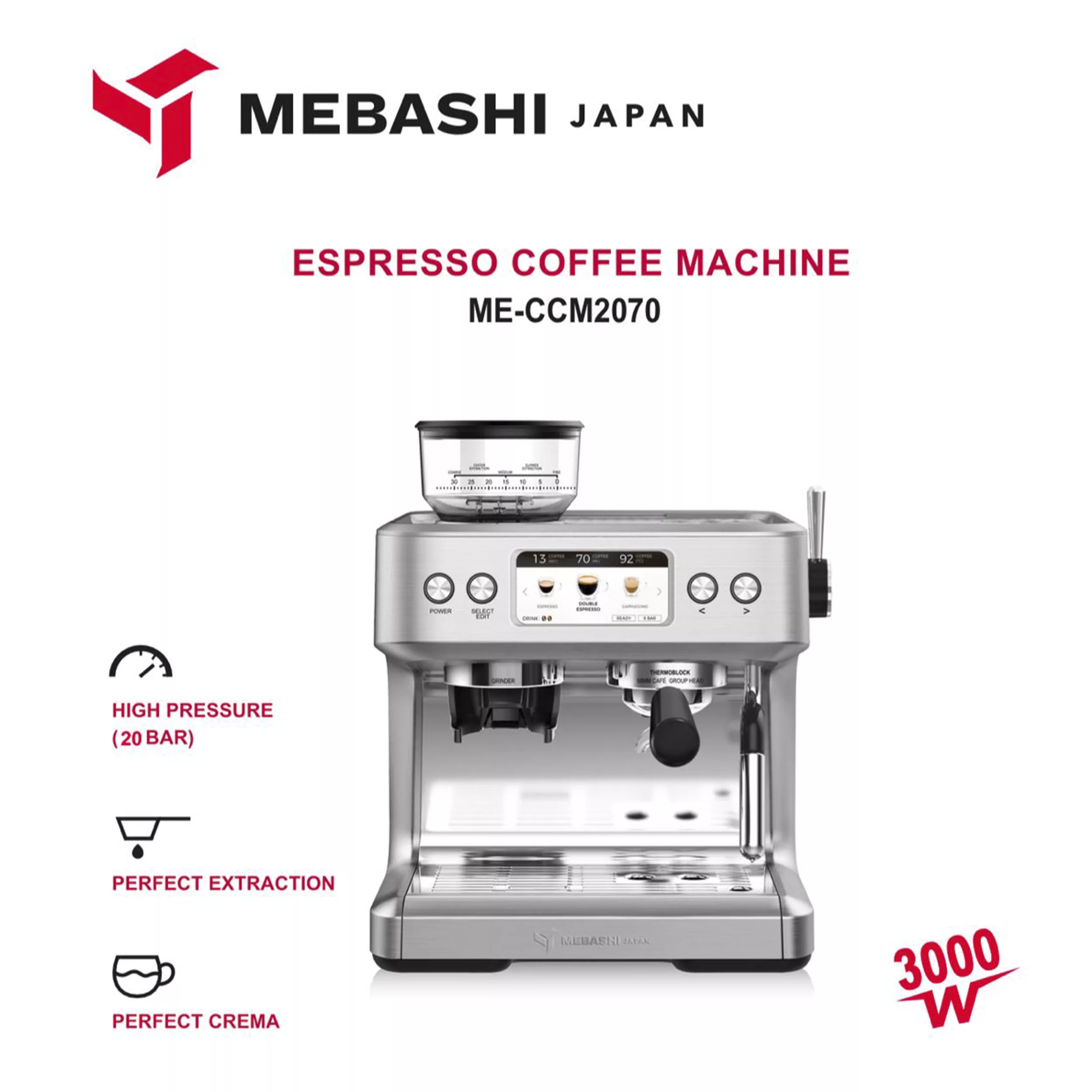 اسپرسو ساز 2.8 لیتری مباشی مدل ME-CCM2070SS