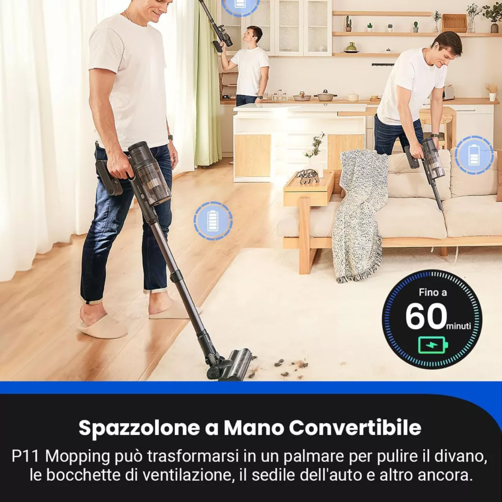 جارو شارژی عصایی پروسنیک مدل P11 Mopping