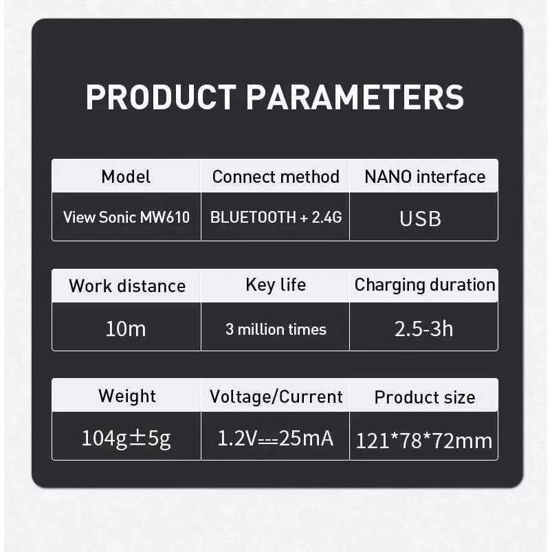 ماوس بی سیم ویوسونیک مدل MW610