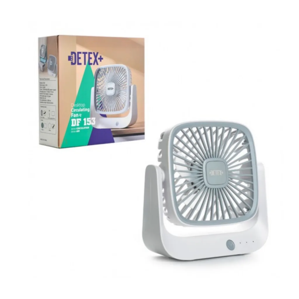 پنکه شارژی دیتکس پلاس مدل DF153 ظرفیت 1200 میلی آمپر ساعت