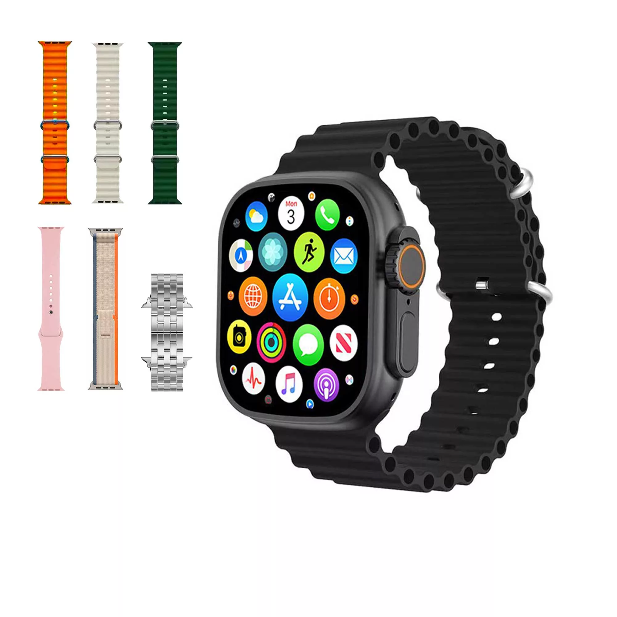 ساعت هوشمند ورنا مدل W49 ultra with 7 band به همراه هندزفری