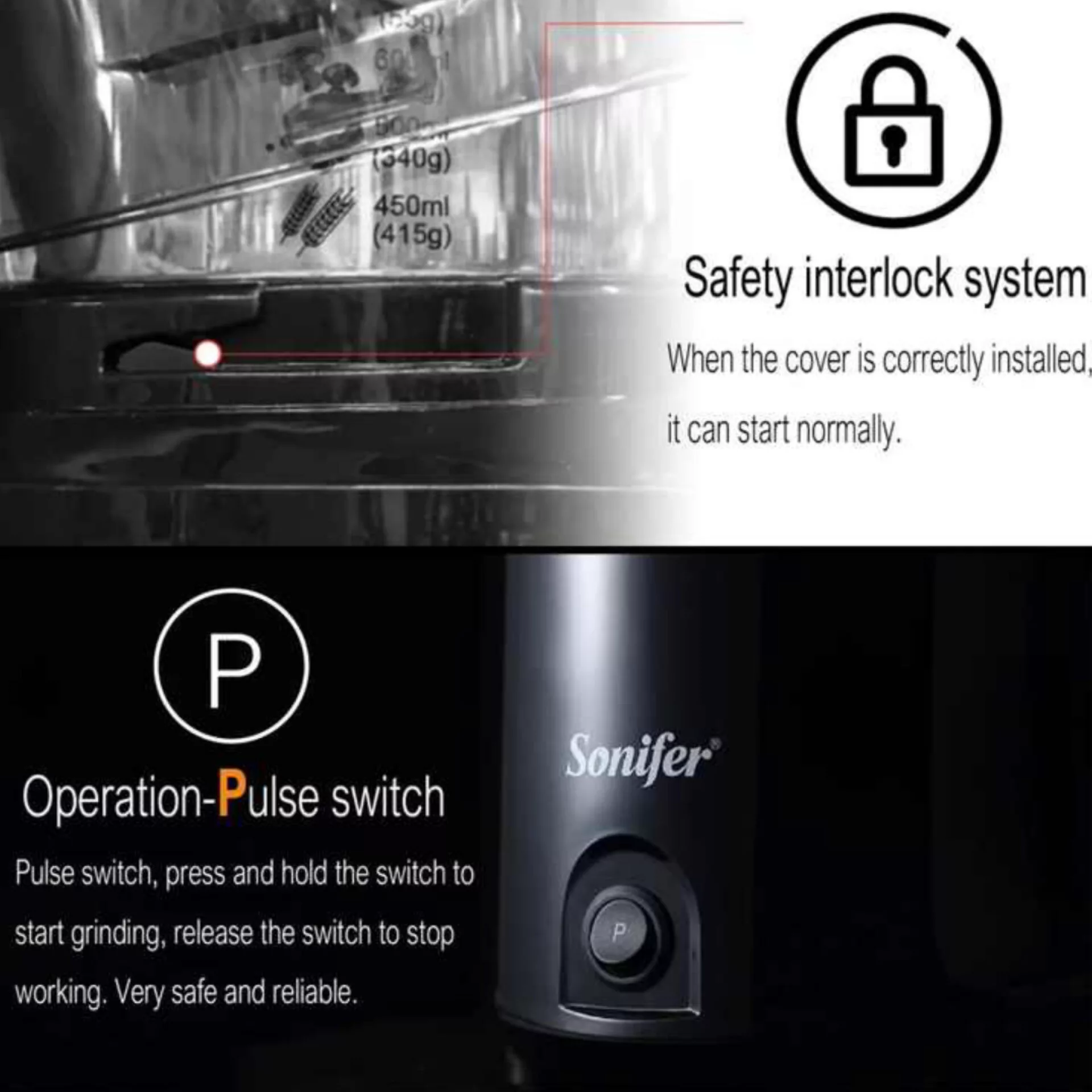 آسیاب قهوه سونیفر مدل SF-3543