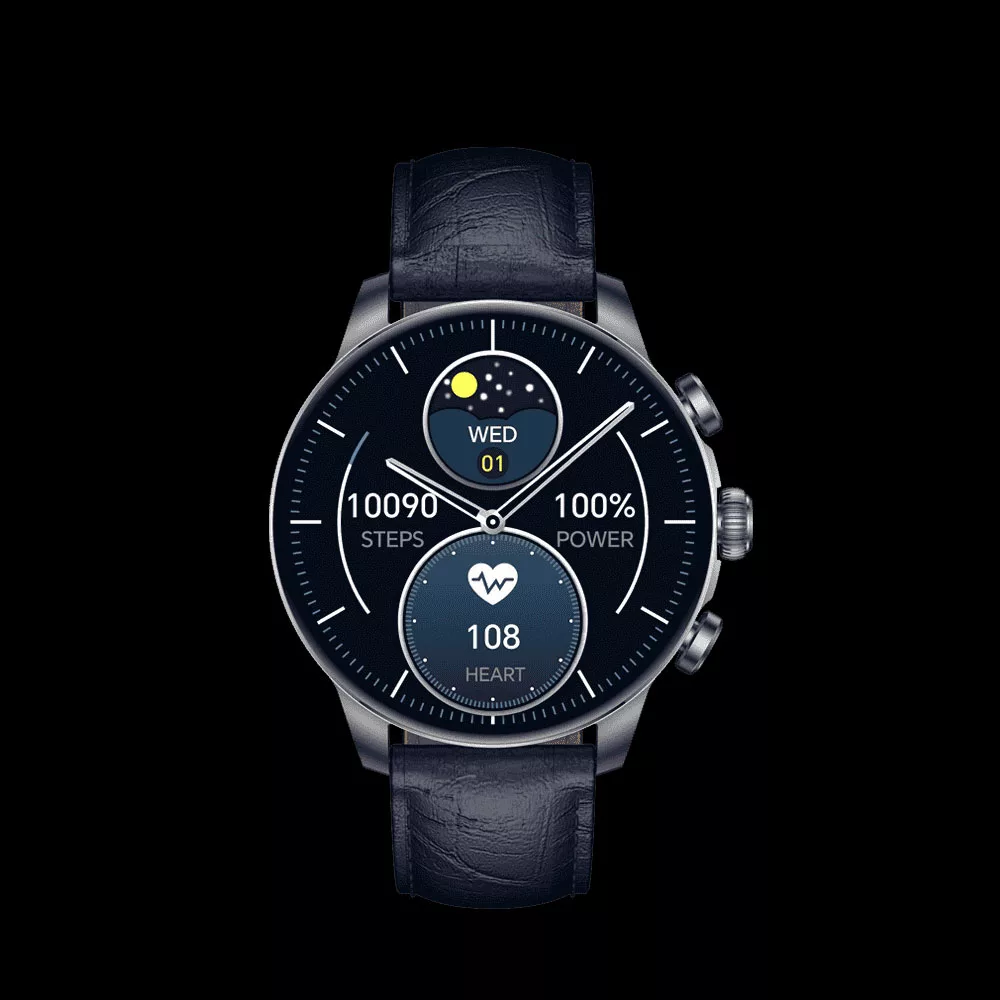 ساعت هوشمند 47 میلی متری گلوریمی مدل GX CLASSICFIT (LIMITED EDITION) بند چرمی