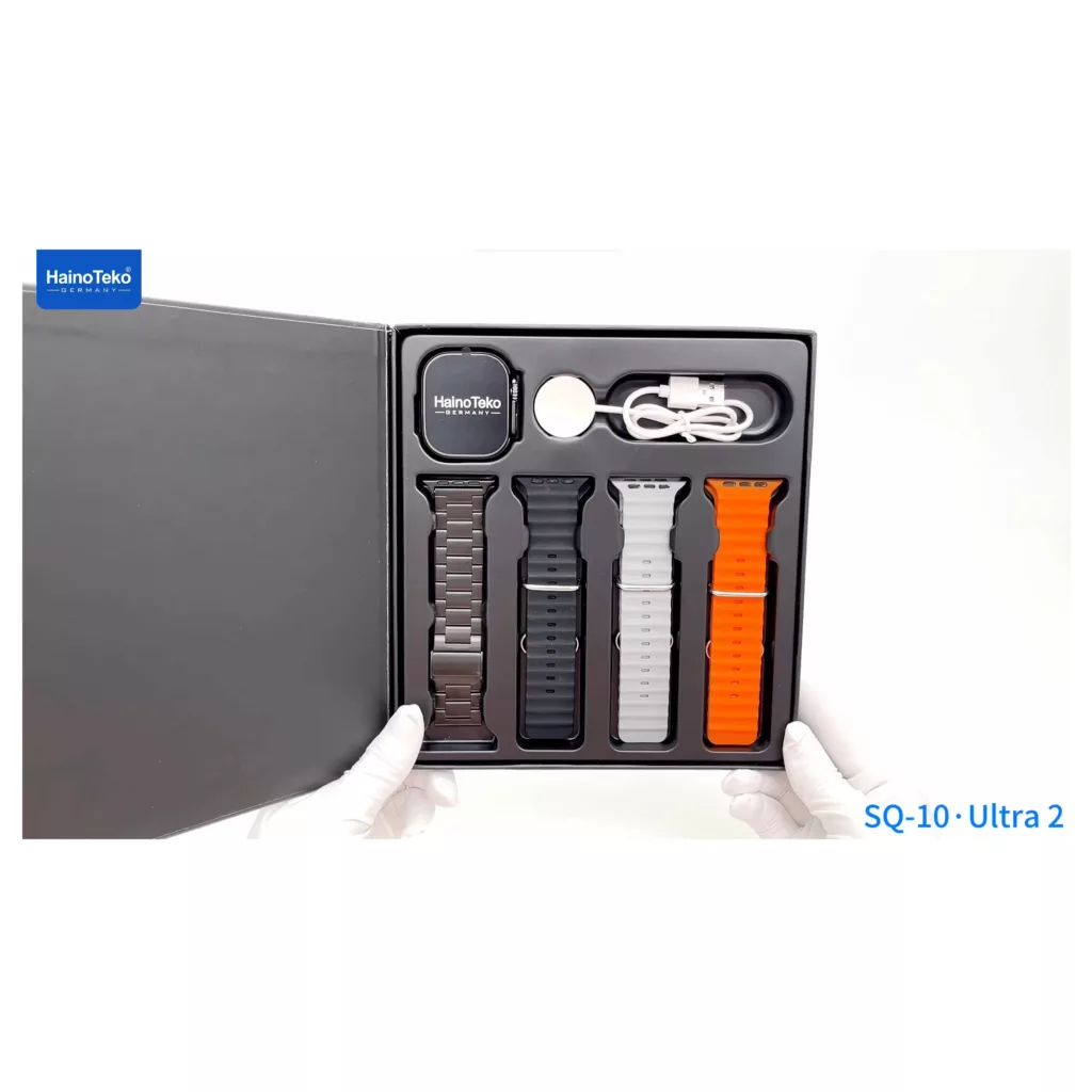 ساعت هوشمند 44 میلی متری هاینو تکو مدل  BGH SIZE SQ 10 ULTRA 2 بند سیلیکون