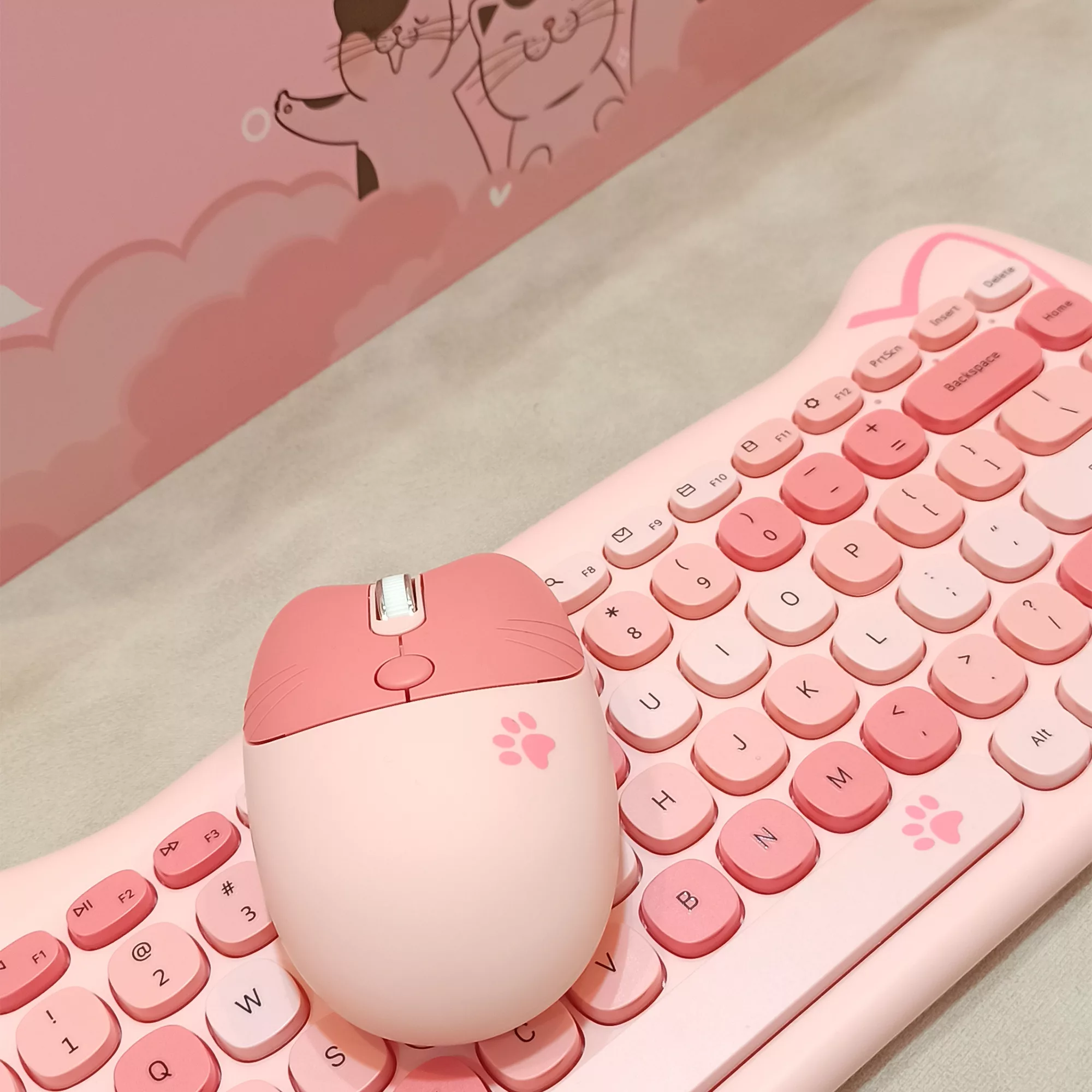 کیبورد و ماوس بیسیم گیزر مدل Meoe Meoe