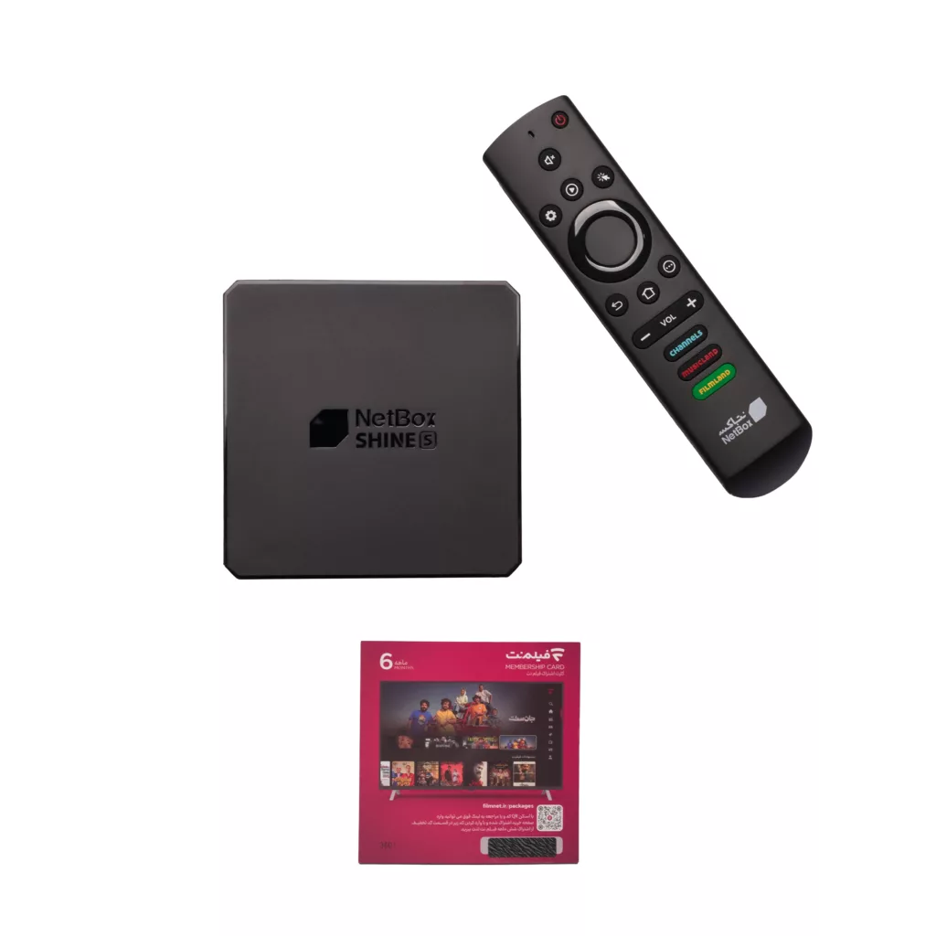 اندروید باکس نت باکس مدل شاین اس به همراه ۶ ماه اشتراک رایگان فیلمنت