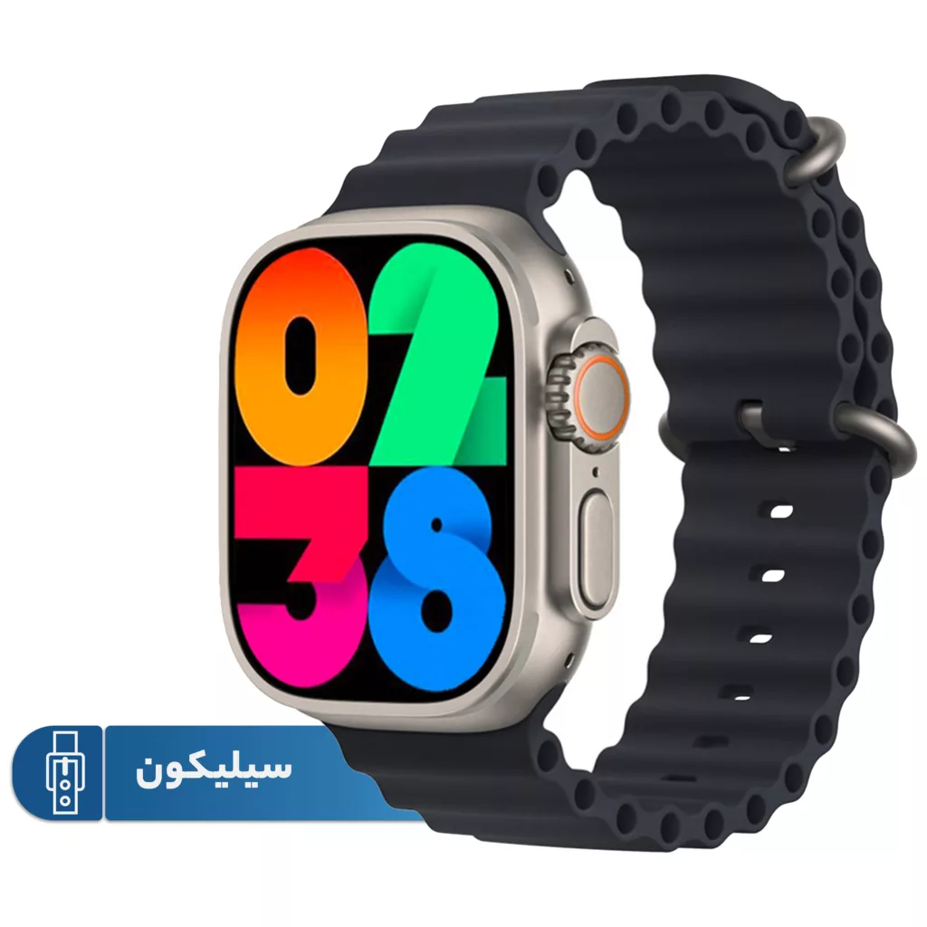 ساعت هوشمند مدل اولترا T1000 دارای قابلیت های قابلیت مکالمه مستقیم، قابلیت مکالمه از طریق بلوتوث، ضد آب بند سیلیکون