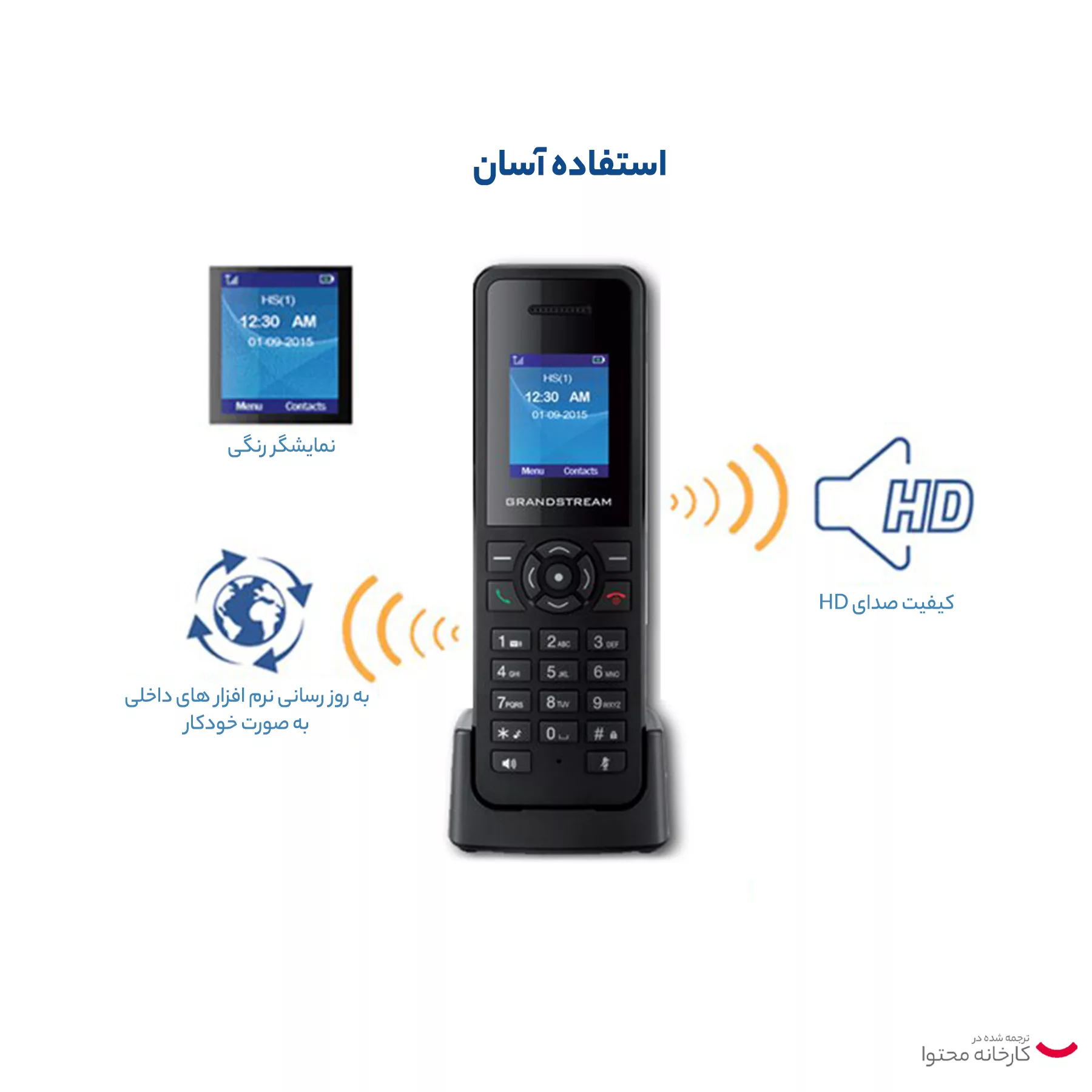 تلفن بی سیم تحت شبکه گرنداستریم مدل DP 720
