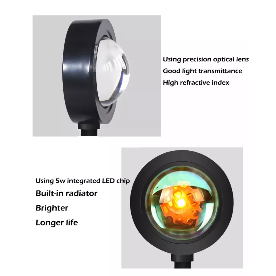 نور ثابت ال ای دی مدل Sunsety Lamp RGB