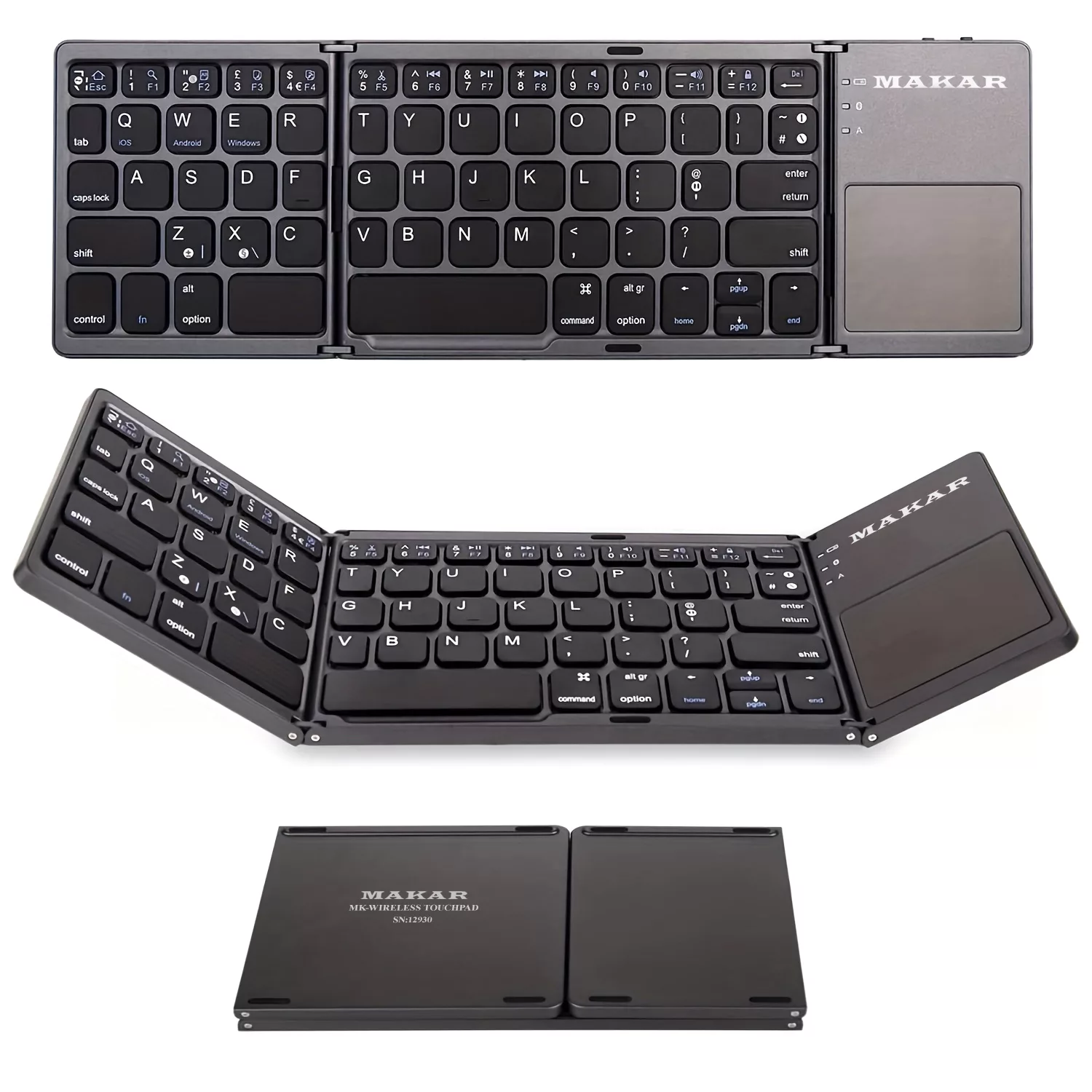 کیبورد تاشو ماکار مدل MK-WIRELESS-TOUCHPAD