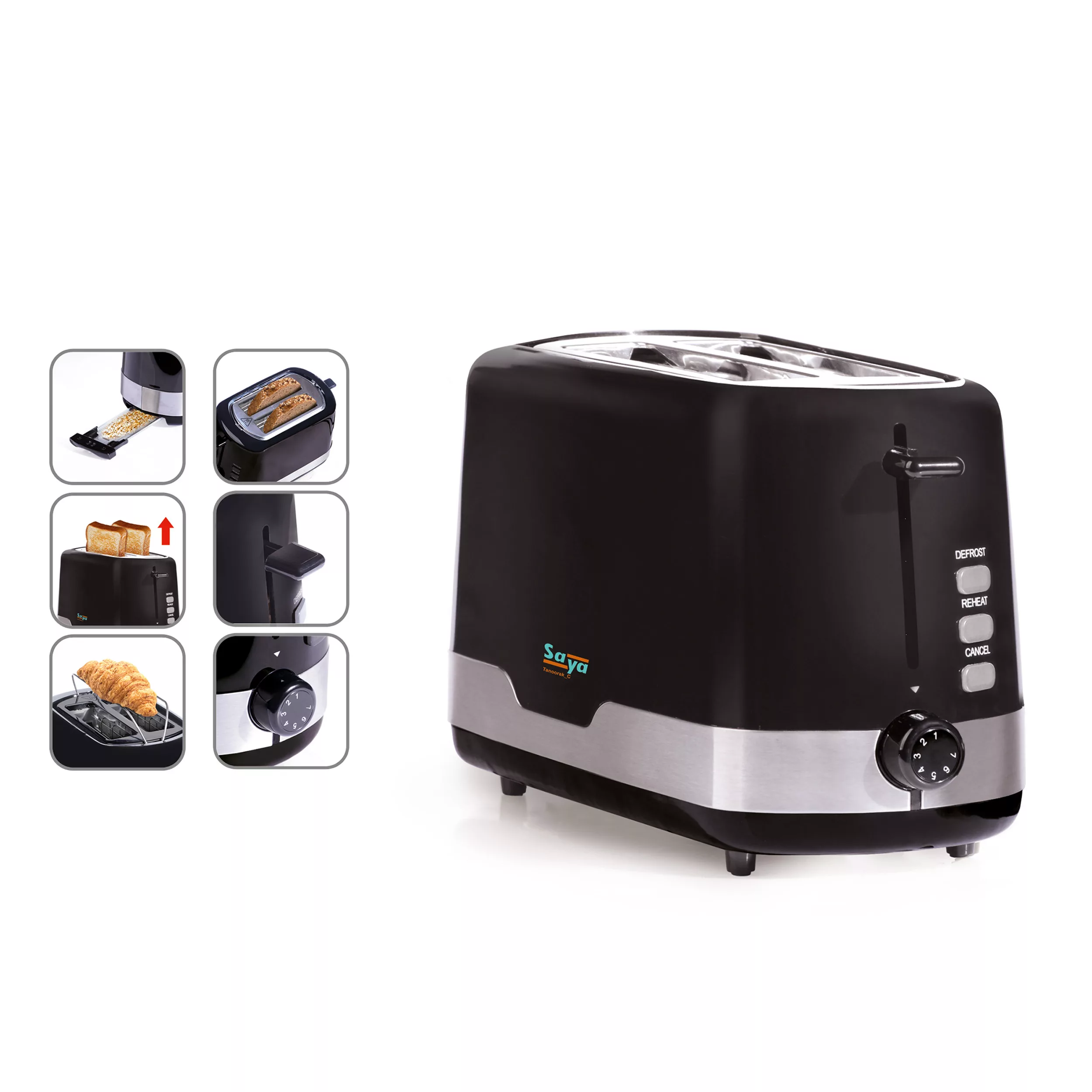 توستر 2 اسلایس سایا مدل Tanoorak_C