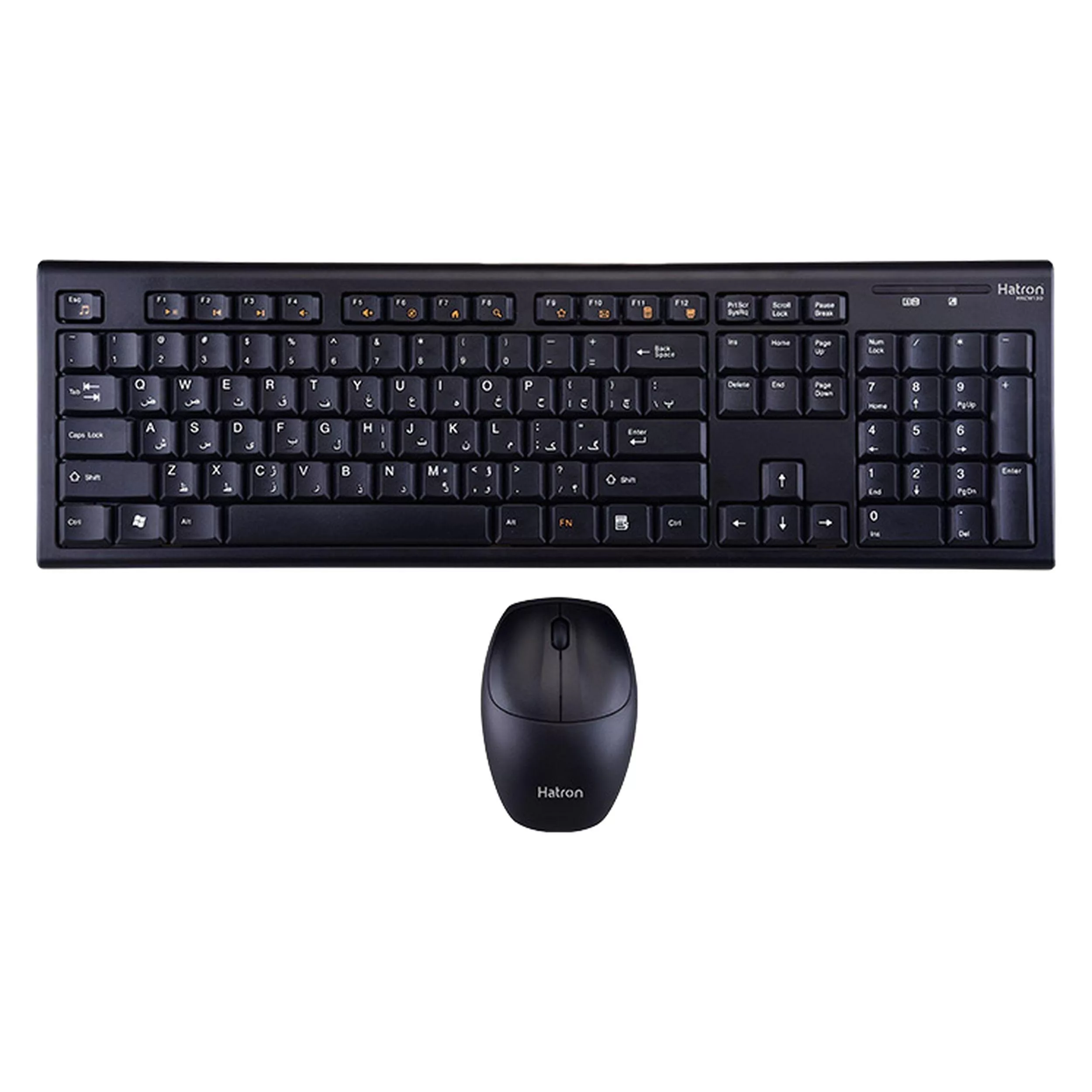 کیبورد و ماوس بی سیم هترون مدل HKCW130، سوییچ ممبران، Full-Size