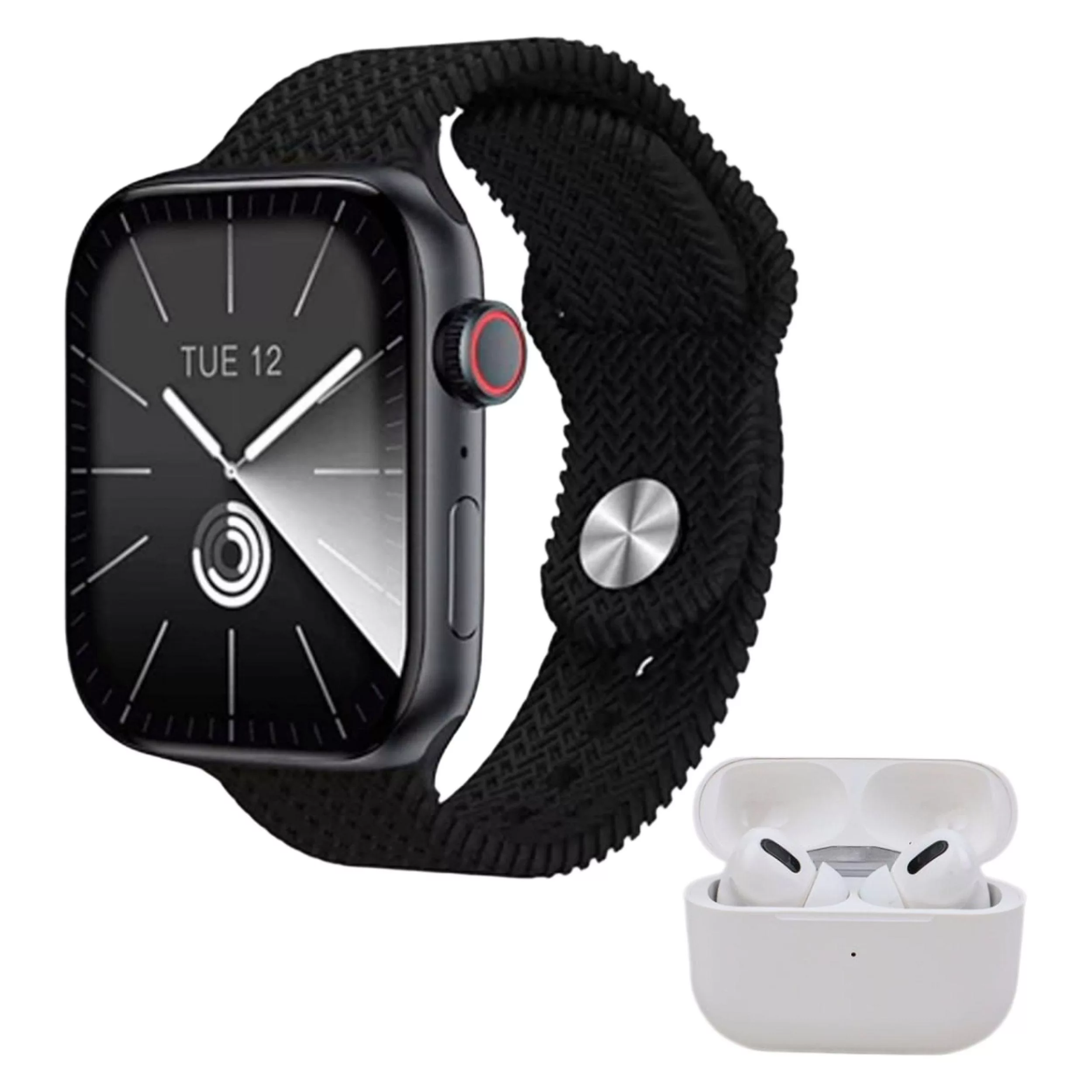 ساعت هوشمند مدل WS-83 MAX دارای قابلیت های کنترل موسیقی ، شمارنده ضربان قلب ، گام شمار ، قابلیت مکالمه از طریق بلوتوث ، به همراه ایرپاد ، بند سیلیکونی و فلزی