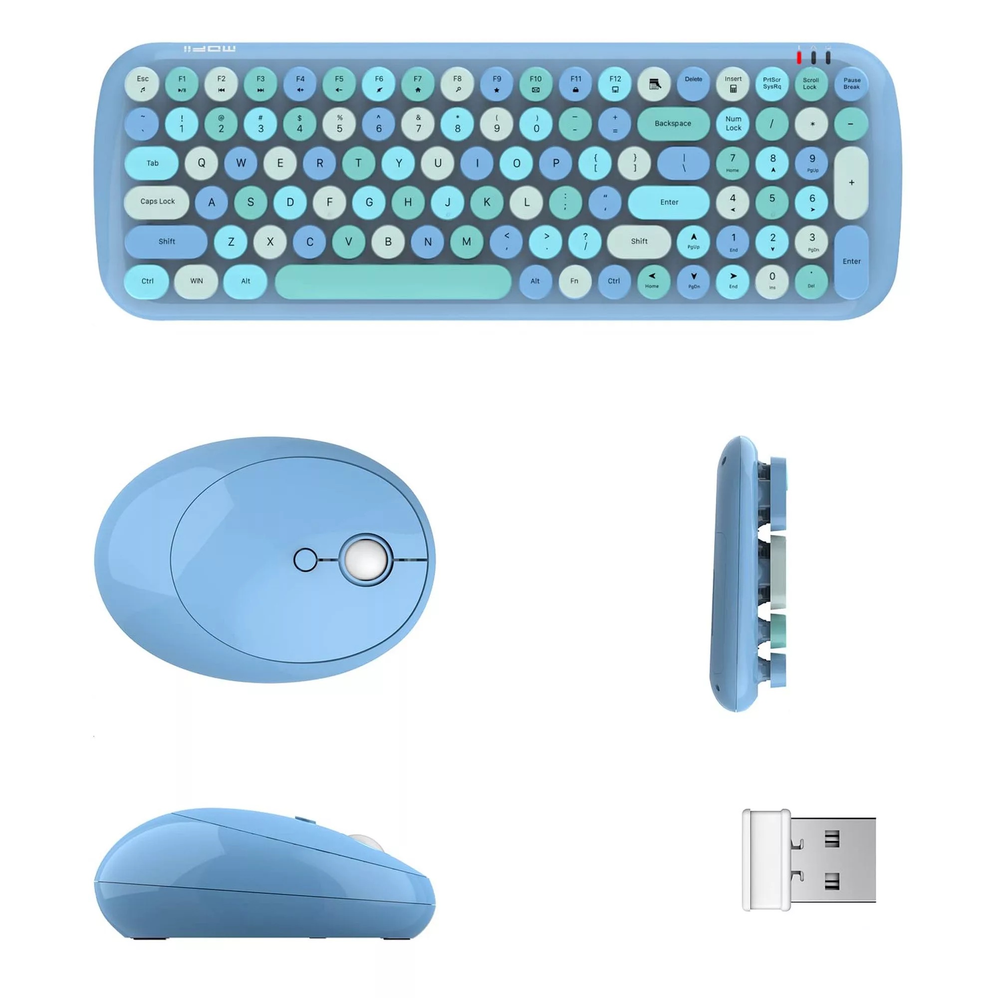 کیبورد و ماوس بی سیم مافی مدل CANDY XR، سوییچ ممبران ، Full Size