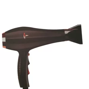 سشوار حرفه‌ای مدل M9000w، موتور AC با توان مصرفی 9000 وات، دارای قابلیت تعویض سری، باد سرد و فناوری تولید یون، طراحی ارگونومیک، با حالت حجم‌دهنده، وزن 550 گرم، تنظیم حرارت 3 حالته و کنترل سرعت 2 حالته، به همراه 1 عدد سری متمرکزکننده پهن