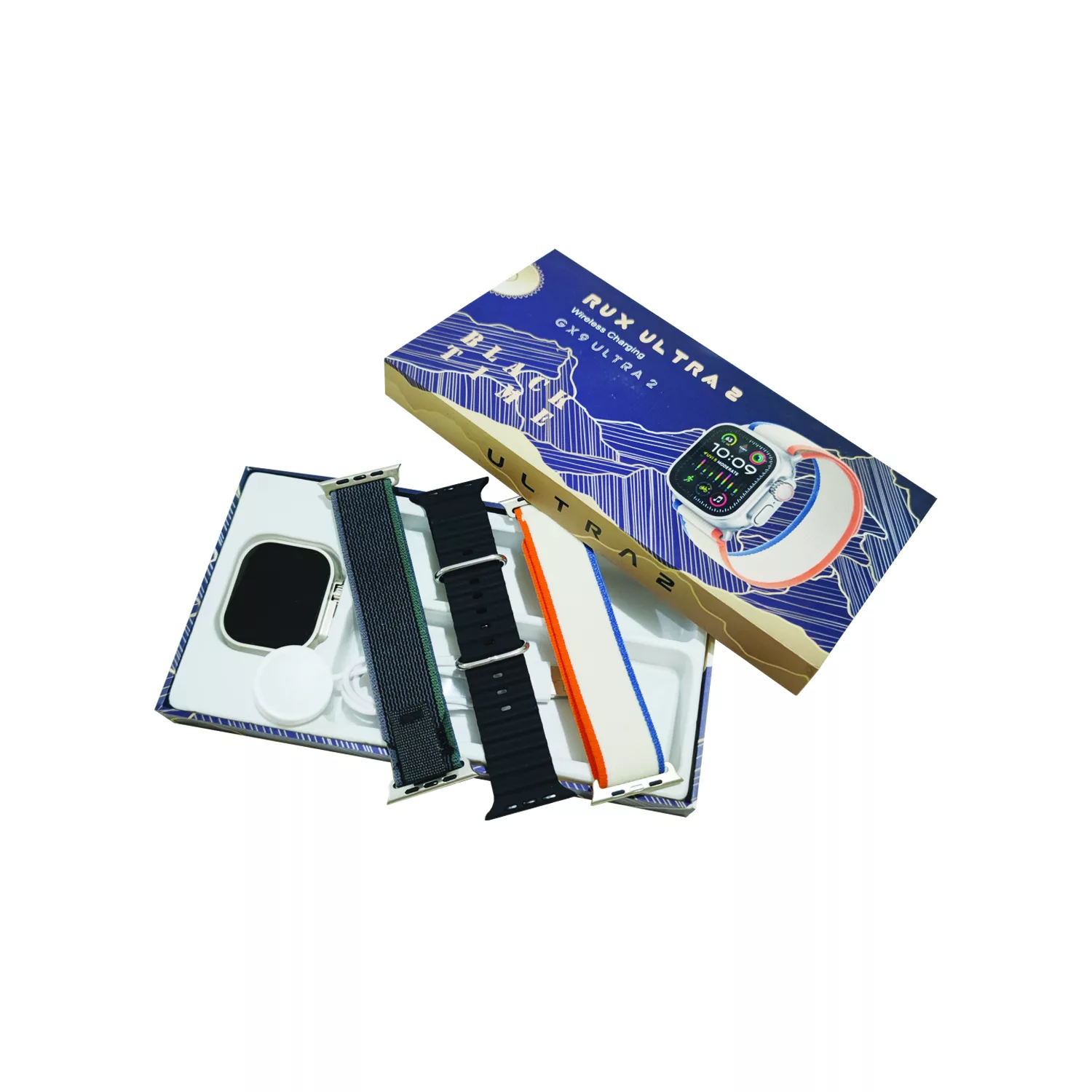 ساعت هوشمند بلک تایم مدل GX9 RUX دارای قابلیت‌های صفحه نمایش رنگی و لمسی، کنترل موسیقی با بند پارچه ای