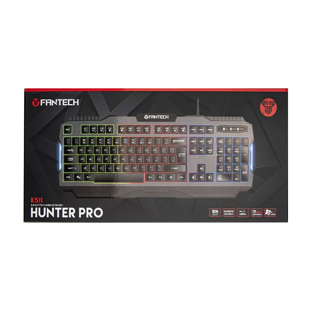 کیبورد مخصوص بازی فنتک مدل  HUNTER PRO K511