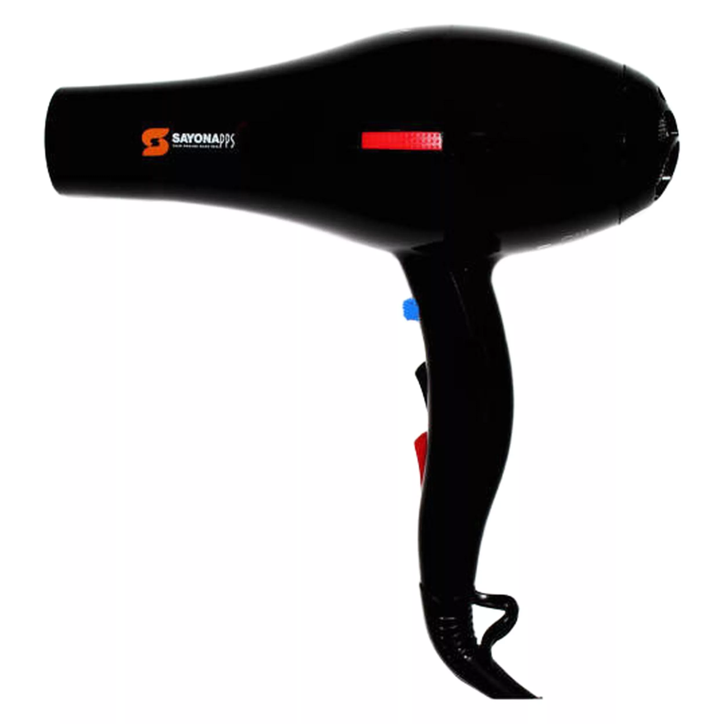 سشوار حرفهای سایونا مدل SY-1200، موتور AC با توان مصرفی 2000 وات، دارای قابلیت تعویض سری و باد سرد، دارای حلقه آویختن، با حالت صافکننده و حجمدهنده، وزن 1100 گرم، تنظیم حرارت 3 حالته و کنترل سرعت 2 حالته، به همراه 2 عدد سری متمرکزکننده پهن و باریک سشوار حرفهای سایونا مدل SY-1200، موتور AC با توان مصرفی 2000 وات، دارای قابلیت تعویض سری و باد سرد، دارای حلقه آویختن، با حالت صافکننده و حجمدهنده، وزن 1100 گرم، تنظیم حرارت 3 حالته و کنترل سرعت 2 حالته، به همراه 2 عدد سری متمرکزکننده پهن و باریک