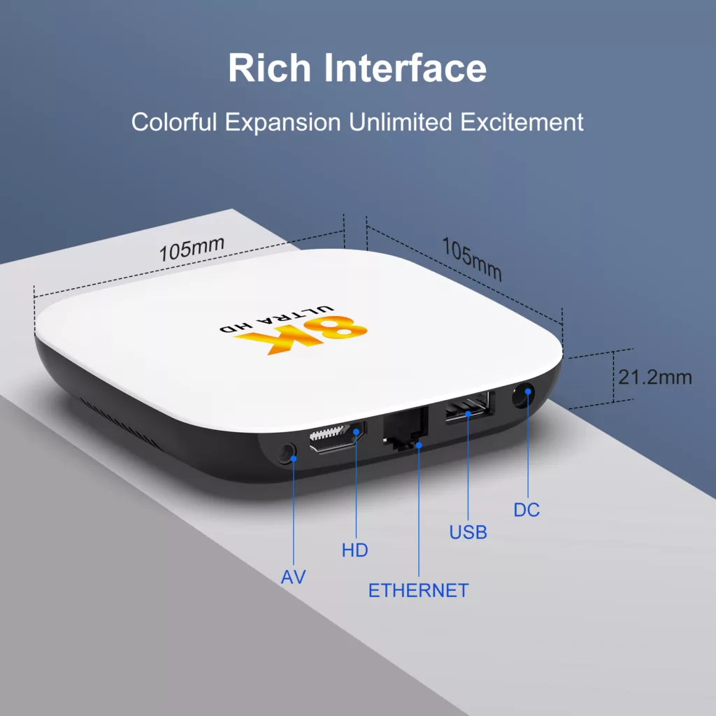 اندرویدباکس اچ96 مدل max m2 plus 4/128 android 14