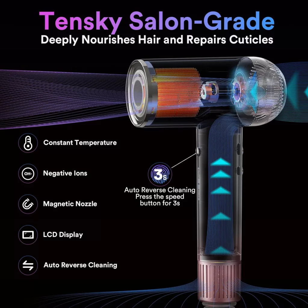 سشوار خانگی 1400 وات تنسکی مدل H3302