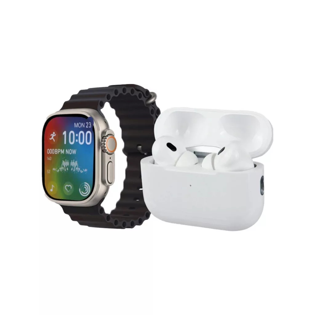 ساعت هوشمند کیکویر مدل Ultra2 به همراه هدفون بلوتوثی