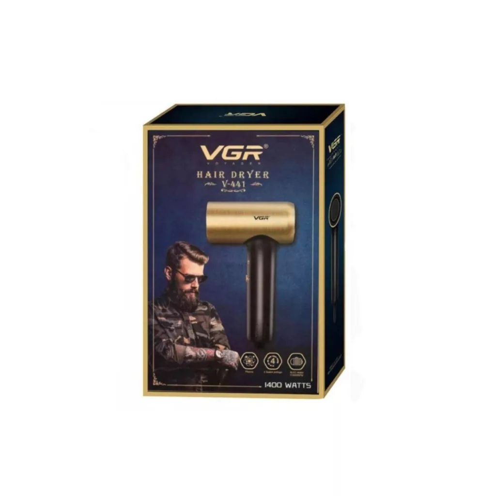 سشوار حرفه ای ۱۴۰۰ وات وی جی ار مدل ۴۴۱