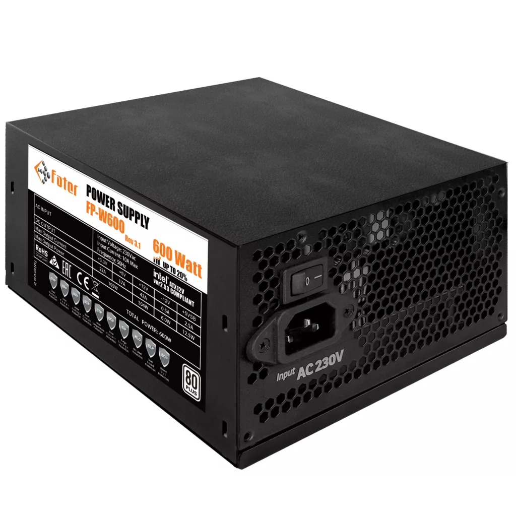 منبع تغذیه کامپیوتر 600 وات فاطر مدل FP-W600 80Plus 600W