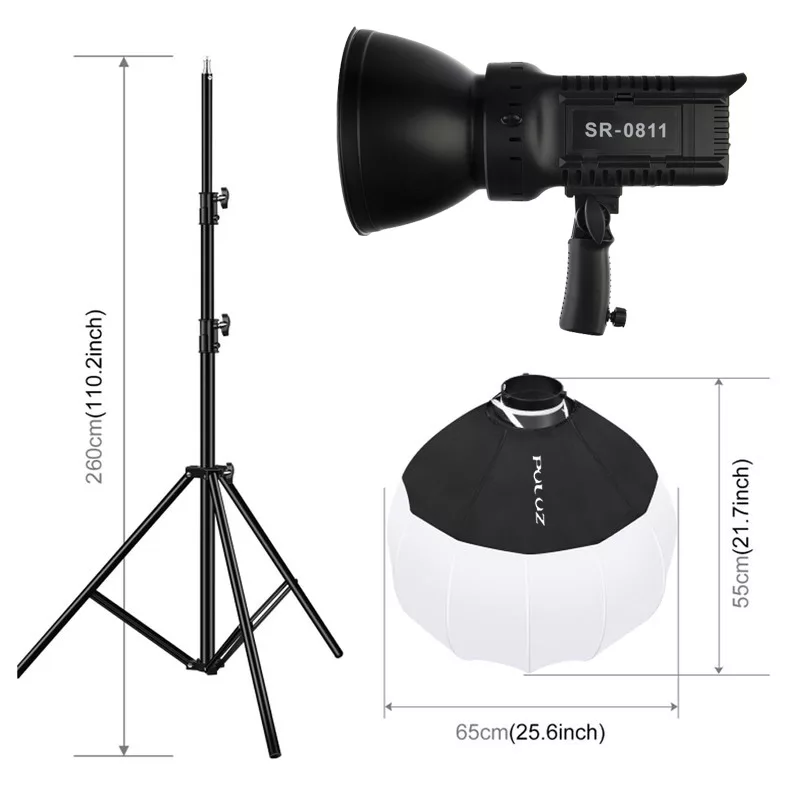 نور ثابت ال ای دی پلوز مدل 150W به همراه سه پایه