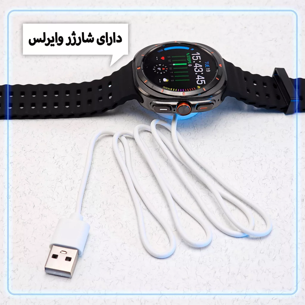 ساعت هوشمند 49 میلی متر وونک مدل S26 Ultra با بند سیلیکونی