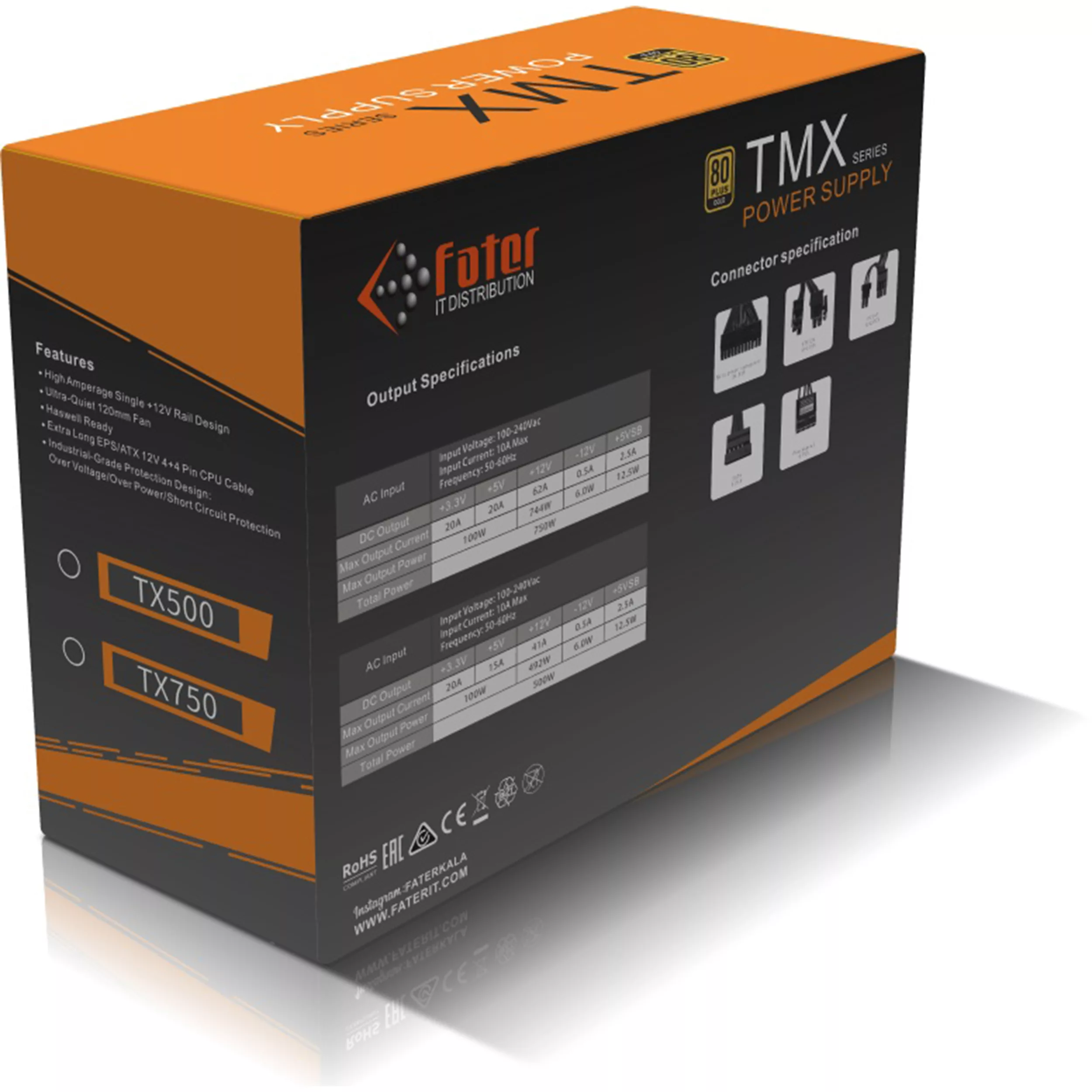 منبع تغذیه کامپیوتر فاطر مدلTX500