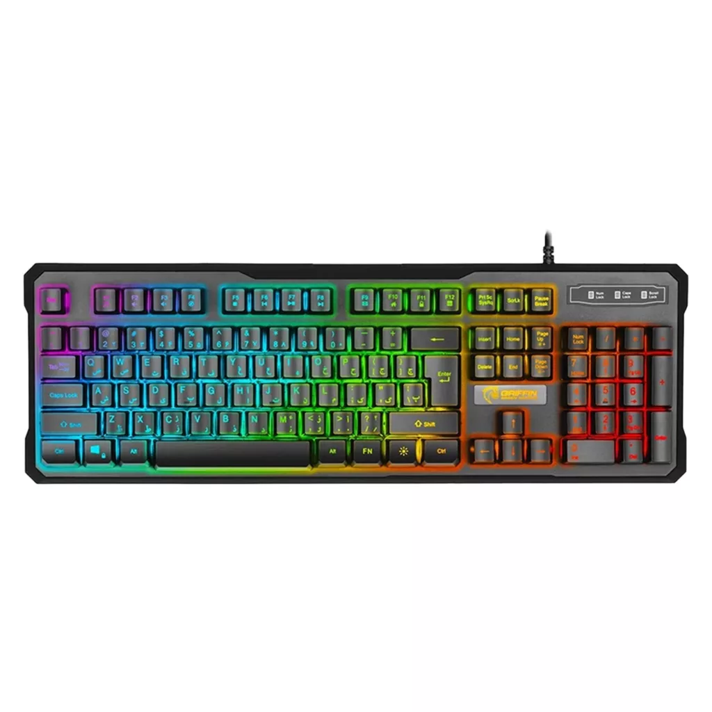 کیبورد گیمینگ گرین مدل GK601-RGB، سوییچ نیمه مکانیکال، Full-Size، نورپردازی RGB