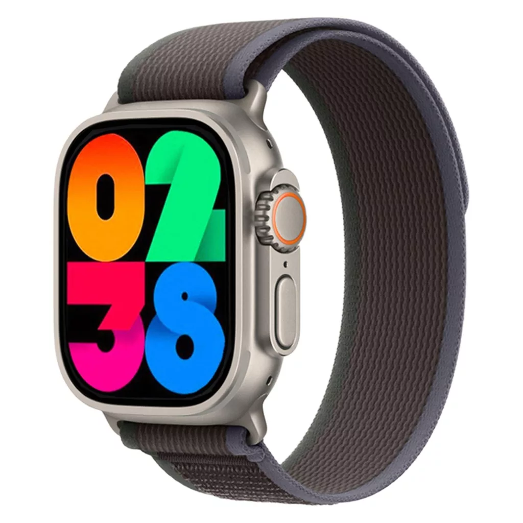 ساعت هوشمند اسمارت تایم مدل RS9 ULTRA 2 دارای قابلیت‌های صفحه نمایش رنگی و لمسی، کنترل موسیقی با بند پارچه ای