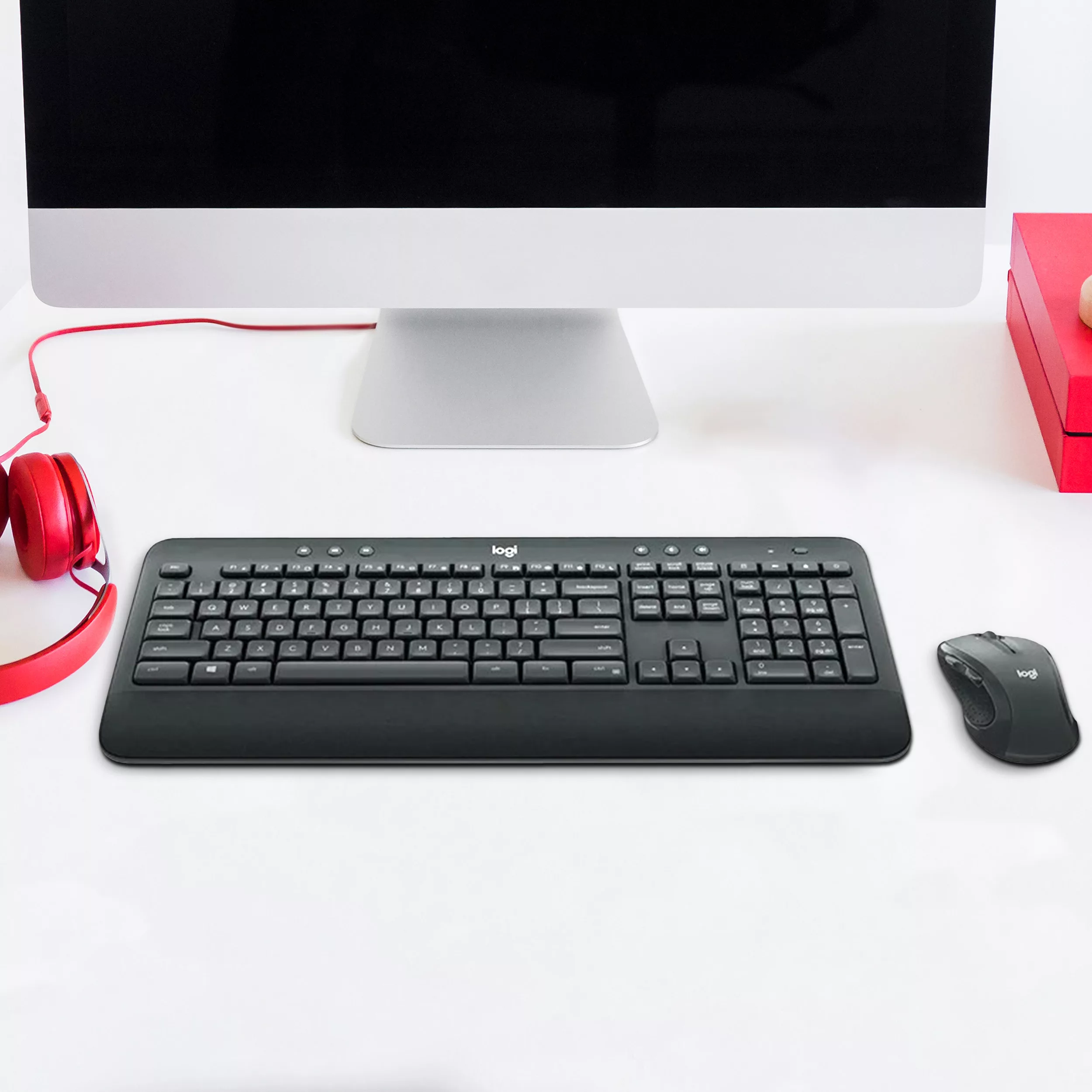 کیبورد و ماوس بی سیم لاجیتک مدل MK545 ADVANCED، سوییچ ممبران، Full-Size