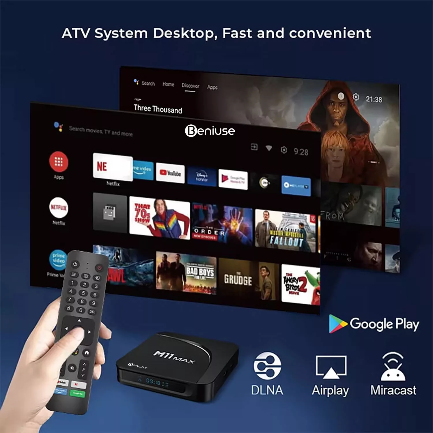 اندرویدباکس بنیوس مدل M11 Max به همراه ایرموس بنیوس